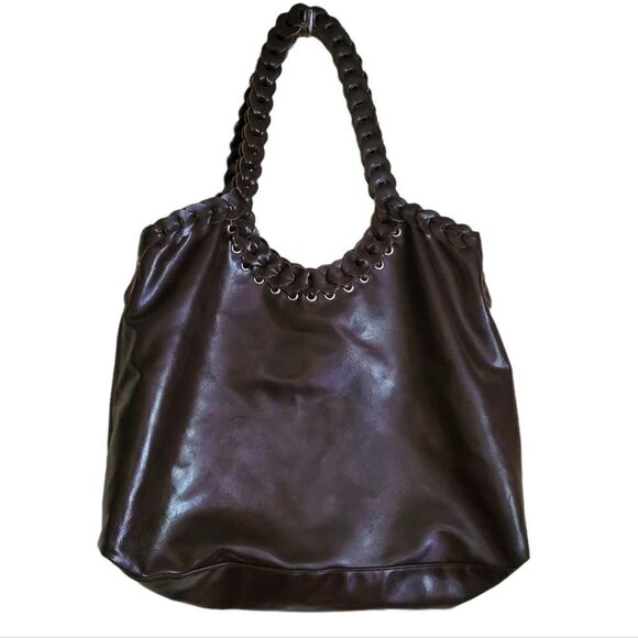 PVC leather boho braided handle bohemian shoulder bag tote beach bag summer ther - Picture 5 of 11